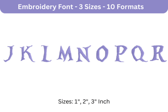 Alice Font Uppercase J to R: Holiday Embroidery Review