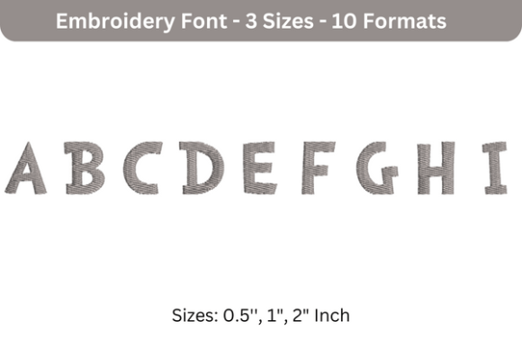 DrSue Font Uppercase A-I: Embroidery Review