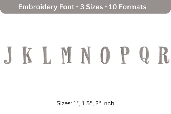 Horse Hand Font J to R: Seasonal Embroidery Review