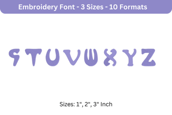 Mucha French Font S to Z: Holiday Embroidery Review